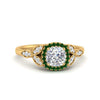 Load image into Gallery viewer, leaves-cushion-cut-halo-diamond-engagement-ring-with-emerald-in-yellow-gold-FD9827CURGEMGR-NL-YG.jpg?v=1770891187