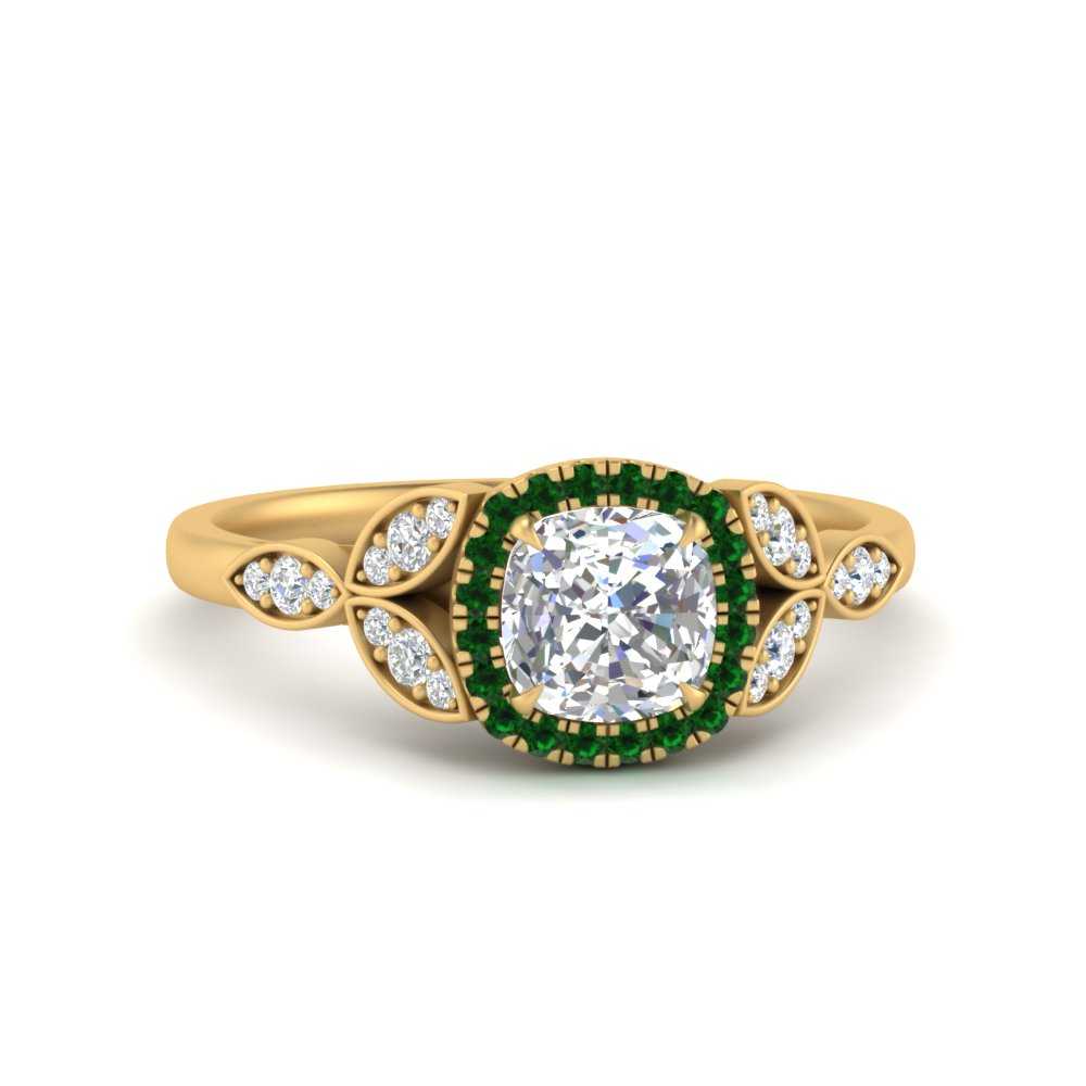 leaves-cushion-cut-halo-diamond-engagement-ring-with-emerald-in-yellow-gold-FD9827CURGEMGR-NL-YG.jpg?v=1770891187