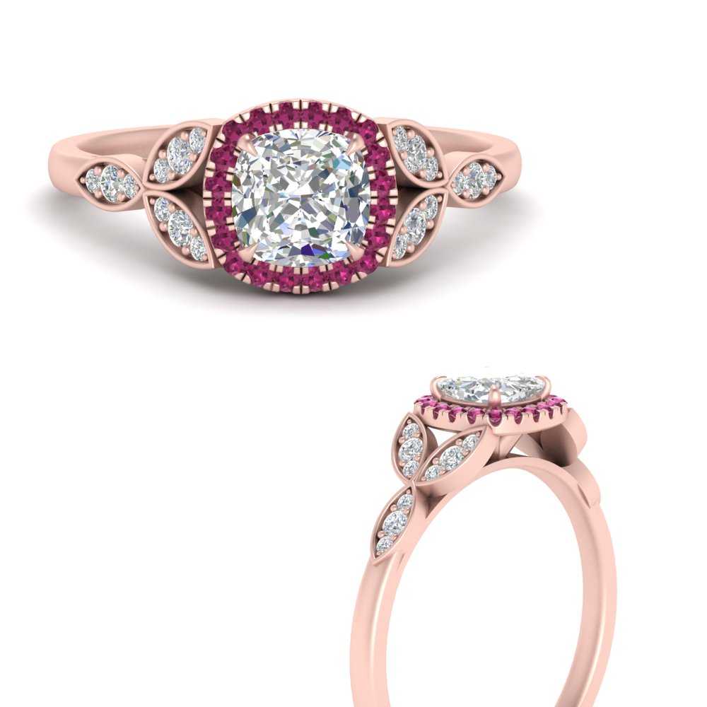 leaves-cushion-cut-halo-diamond-engagement-ring-with-pink-sapphire-in-rose-gold-FD9827CURGSADRPIANGLE3-NL-RG.jpg?v=1770891187