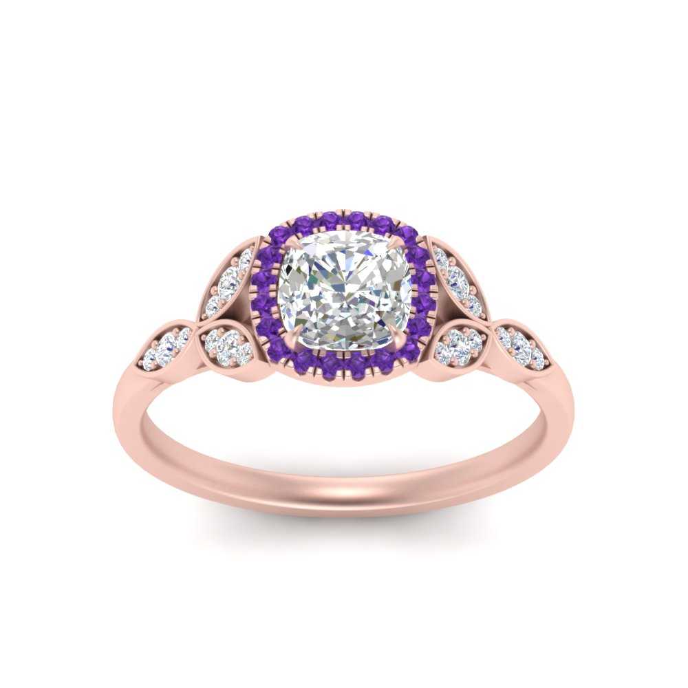 leaves-cushion-cut-halo-diamond-engagement-ring-with-purple-topaz-in-rose-gold-FD9827CURGVITOANGLE5-NL-RG.jpg?v=1770891186