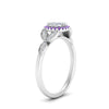 Load image into Gallery viewer, leaves-cushion-cut-halo-diamond-engagement-ring-with-purple-topaz-in-white-gold-FD9827CURGVITOANGLE2-NL-WG.jpg?v=1770891187