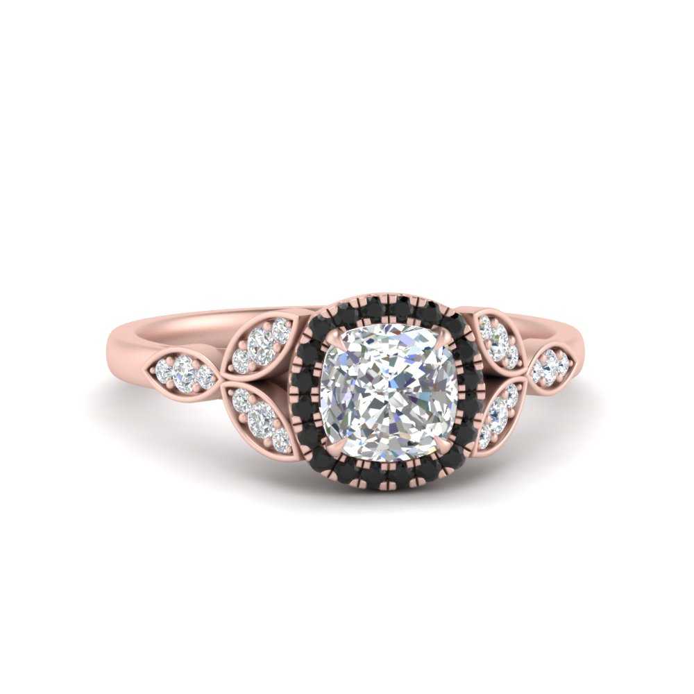 leaves-cushion-cut-halo-engagement-ring-with-black-diamond-in-rose-gold-FD9827CURGBLACK-NL-RG.jpg?v=1770891186