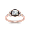 Load image into Gallery viewer, leaves-cushion-cut-halo-engagement-ring-with-black-diamond-in-rose-gold-FD9827CURGBLACKANGLE5-NL-RG.jpg?v=1770891187