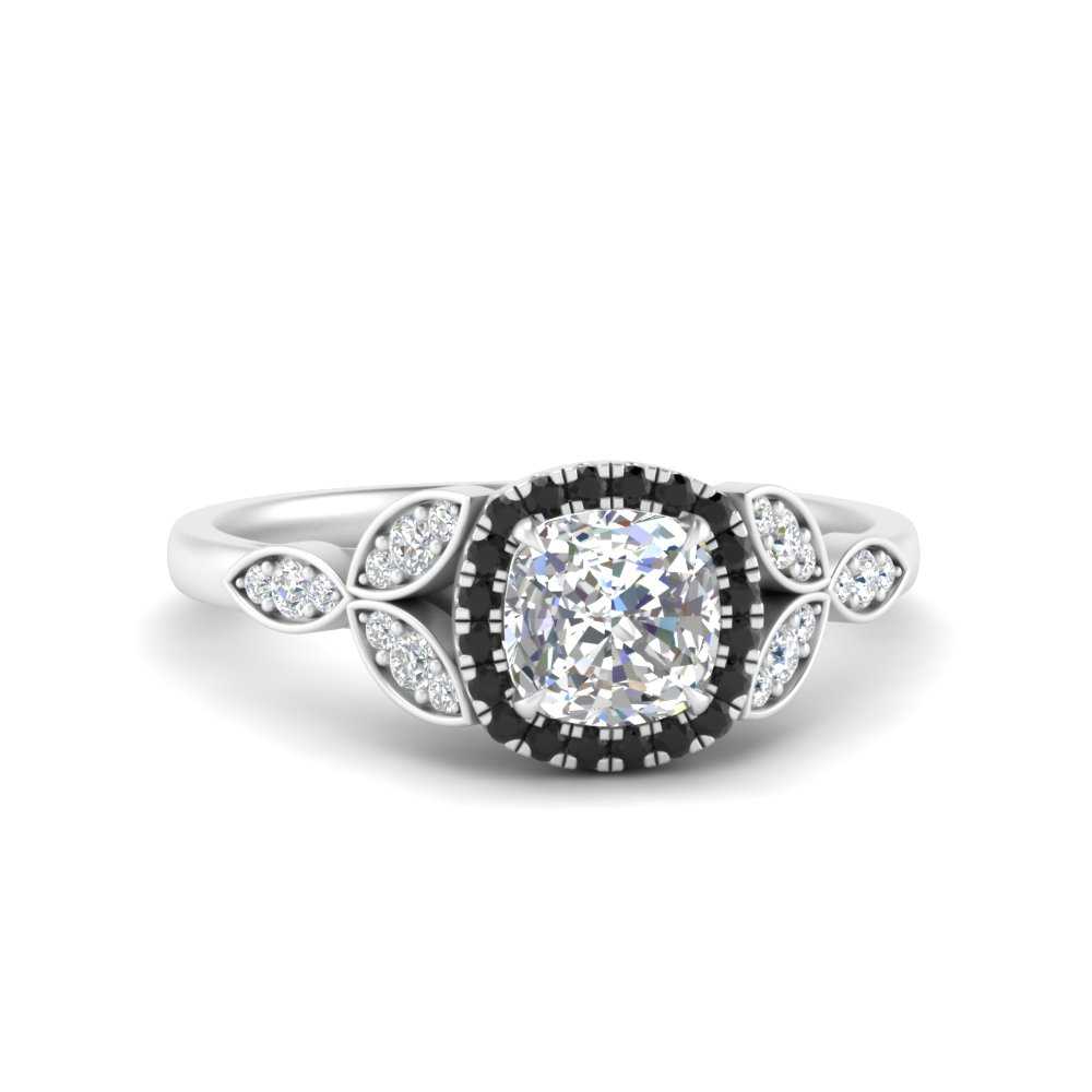 leaves-cushion-cut-halo-engagement-ring-with-black-diamond-in-white-gold-FD9827CURGBLACK-NL-WG.jpg?v=1770891187