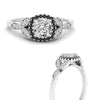 Load image into Gallery viewer, leaves-cushion-cut-halo-engagement-ring-with-black-diamond-in-white-gold-FD9827CURGBLACKANGLE3-NL-WG.jpg?v=1770891187