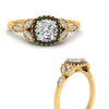 Load image into Gallery viewer, leaves-cushion-cut-halo-engagement-ring-with-black-diamond-in-yellow-gold-FD9827CURGBLACKANGLE3-NL-YG.jpg?v=1770891186