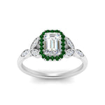 Load image into Gallery viewer, leaves-emerald-cut-halo-diamond-engagement-ring-with-emerald-in-white-gold-FD9827EMRGEMGRANGLE5-NL-WG.jpg?v=1770891203