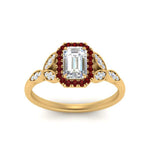 Load image into Gallery viewer, leaves-emerald-cut-halo-diamond-engagement-ring-with-ruby-in-yellow-gold-FD9827EMRGRUDRANGLE5-NL-YG.jpg?v=1770891203