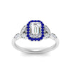 Load image into Gallery viewer, leaves-emerald-cut-halo-diamond-engagement-ring-with-sapphire-in-white-gold-FD9827EMRGSABLANGLE5-NL-WG.jpg?v=1770891203