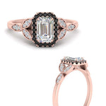 Load image into Gallery viewer, leaves-emerald-cut-halo-engagement-ring-with-black-diamond-in-rose-gold-FD9827EMRGBLACKANGLE3-NL-RG.jpg?v=1770891203