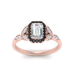 Load image into Gallery viewer, leaves-emerald-cut-halo-engagement-ring-with-black-diamond-in-rose-gold-FD9827EMRGBLACKANGLE5-NL-RG.jpg?v=1770891203