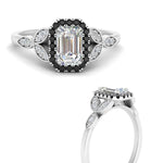 Load image into Gallery viewer, leaves-emerald-cut-halo-engagement-ring-with-black-diamond-in-white-gold-FD9827EMRGBLACKANGLE3-NL-WG.jpg?v=1770891203