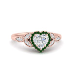Load image into Gallery viewer, leaves-heart-shaped-halo-diamond-engagement-ring-with-emerald-in-rose-gold-FD9827HTRGEMGR-NL-RG.jpg?v=1770891218