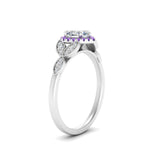 Load image into Gallery viewer, leaves-heart-shaped-halo-diamond-engagement-ring-with-purple-topaz-in-white-gold-FD9827HTRGVITOANGLE2-NL-WG.jpg?v=1770891218