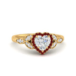 Load image into Gallery viewer, leaves-heart-shaped-halo-diamond-engagement-ring-with-ruby-in-yellow-gold-FD9827HTRGRUDR-NL-YG.jpg?v=1770891218