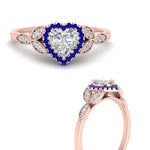Load image into Gallery viewer, leaves-heart-shaped-halo-diamond-engagement-ring-with-sapphire-in-rose-gold-FD9827HTRGSABLANGLE3-NL-RG.jpg?v=1770891218
