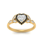 Load image into Gallery viewer, leaves-heart-shaped-halo-engagement-ring-with-black-diamond-in-yellow-gold-FD9827HTRGBLACKANGLE5-NL-YG.jpg?v=1770891218
