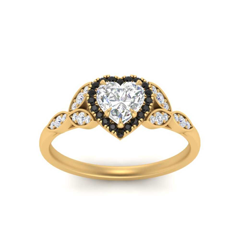 leaves-heart-shaped-halo-engagement-ring-with-black-diamond-in-yellow-gold-FD9827HTRGBLACKANGLE5-NL-YG.jpg?v=1770891218