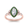 Load image into Gallery viewer, leaves-marquise-cut-halo-diamond-engagement-ring-with-emerald-in-rose-gold-FD9827MQRGEMGRANGLE5-NL-RG_a46eb127-2e34-4dd0-a356-01e9bb14e19f.jpg?v=1770891368