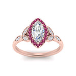 Load image into Gallery viewer, leaves-marquise-cut-halo-diamond-engagement-ring-with-pink-sapphire-in-rose-gold-FD9827MQRGSADRPIANGLE5-NL-RG.jpg?v=1770891235