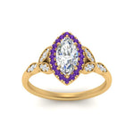 Load image into Gallery viewer, leaves-marquise-cut-halo-diamond-engagement-ring-with-purple-topaz-in-yellow-gold-FD9827MQRGVITOANGLE5-NL-YG.jpg?v=1770891235