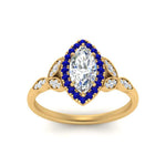 Load image into Gallery viewer, leaves-marquise-cut-halo-diamond-engagement-ring-with-sapphire-in-yellow-gold-FD9827MQRGSABLANGLE5-NL-YG_996b21c7-6088-433f-8626-fb81c070d91d.jpg?v=1770891368
