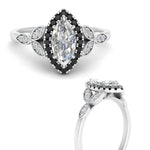 Load image into Gallery viewer, leaves-marquise-cut-halo-engagement-ring-with-black-diamond-in-white-gold-FD9827MQRGBLACKANGLE3-NL-WG.jpg?v=1770891235