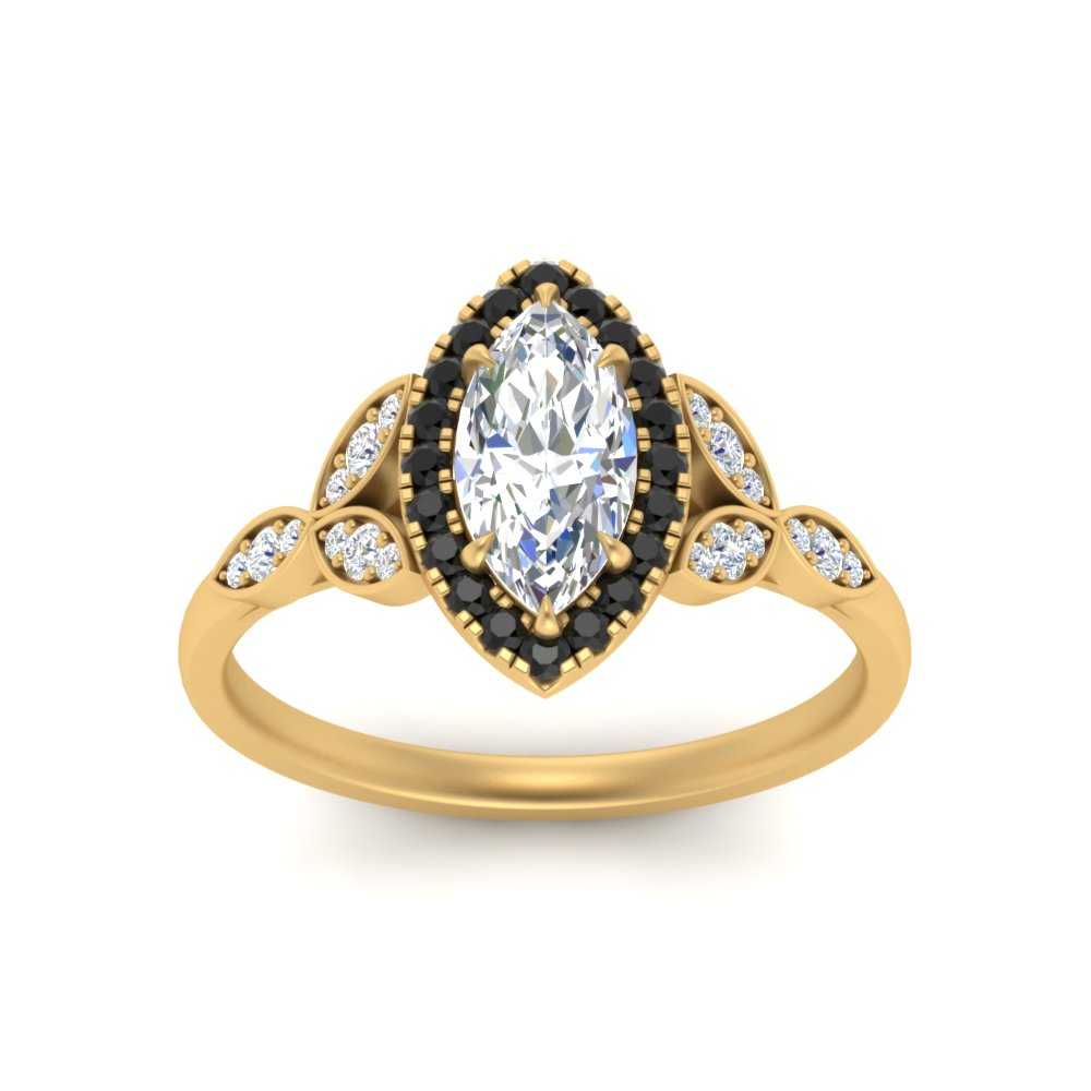 leaves-marquise-cut-halo-engagement-ring-with-black-diamond-in-yellow-gold-FD9827MQRGBLACKANGLE5-NL-YG.jpg?v=1770891235