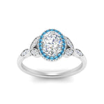 Load image into Gallery viewer, leaves-oval-shaped-halo-diamond-engagement-ring-with-blue-topaz-in-white-gold-FD9827OVRGICBLTOANGLE5-NL-WG.jpg?v=1770891253
