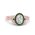 Load image into Gallery viewer, leaves-oval-shaped-halo-diamond-engagement-ring-with-emerald-in-rose-gold-FD9827OVRGEMGR-NL-RG.jpg?v=1770891254