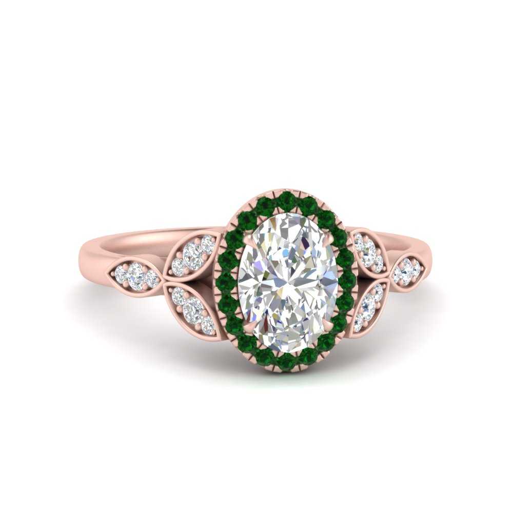 leaves-oval-shaped-halo-diamond-engagement-ring-with-emerald-in-rose-gold-FD9827OVRGEMGR-NL-RG.jpg?v=1770891254