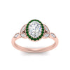 Load image into Gallery viewer, leaves-oval-shaped-halo-diamond-engagement-ring-with-emerald-in-rose-gold-FD9827OVRGEMGRANGLE5-NL-RG.jpg?v=1770891254