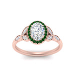 Load image into Gallery viewer, leaves-oval-shaped-halo-diamond-engagement-ring-with-emerald-in-rose-gold-FD9827OVRGEMGRANGLE5-NL-RG.jpg?v=1770891254