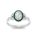 Load image into Gallery viewer, leaves-oval-shaped-halo-diamond-engagement-ring-with-emerald-in-white-gold-FD9827OVRGEMGRANGLE5-NL-WG.jpg?v=1770891253
