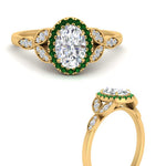 Load image into Gallery viewer, leaves-oval-shaped-halo-diamond-engagement-ring-with-emerald-in-yellow-gold-FD9827OVRGEMGRANGLE3-NL-YG.jpg?v=1770891254