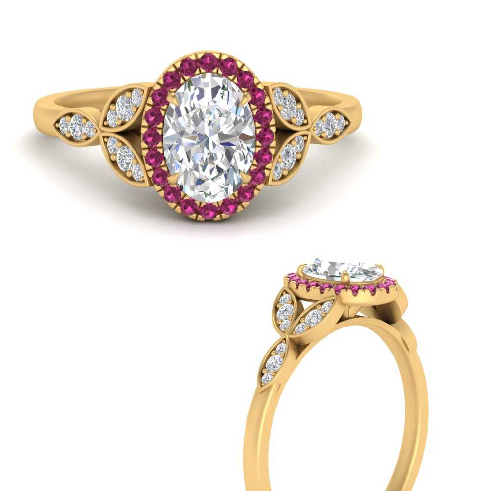 leaves-oval-shaped-halo-diamond-engagement-ring-with-pink-sapphire-in-yellow-gold-FD9827OVRGSADRPIANGLE3-NL-YG.jpg?v=1770891253