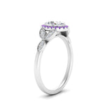 Load image into Gallery viewer, leaves-oval-shaped-halo-diamond-engagement-ring-with-purple-topaz-in-white-gold-FD9827OVRGVITOANGLE2-NL-WG.jpg?v=1770891253