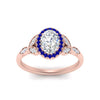 Load image into Gallery viewer, leaves-oval-shaped-halo-diamond-engagement-ring-with-sapphire-in-rose-gold-FD9827OVRGSABLANGLE5-NL-RG.jpg?v=1770891254
