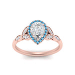 Load image into Gallery viewer, leaves-pear-shaped-halo-diamond-engagement-ring-with-blue-topaz-in-rose-gold-FD9827PERGICBLTOANGLE5-NL-RG.jpg?v=1770891269