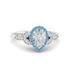 Load image into Gallery viewer, leaves-pear-shaped-halo-diamond-engagement-ring-with-blue-topaz-in-white-gold-FD9827PERGICBLTO-NL-WG.jpg?v=1770891269