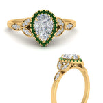 Load image into Gallery viewer, leaves-pear-shaped-halo-diamond-engagement-ring-with-emerald-in-yellow-gold-FD9827PERGEMGRANGLE3-NL-YG.jpg?v=1770891269