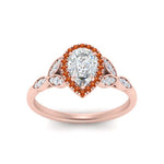 Load image into Gallery viewer, leaves-pear-shaped-halo-diamond-engagement-ring-with-orange-sapphire-in-rose-gold-FD9827PERGSAORANGLE5-NL-RG.jpg?v=1770891269