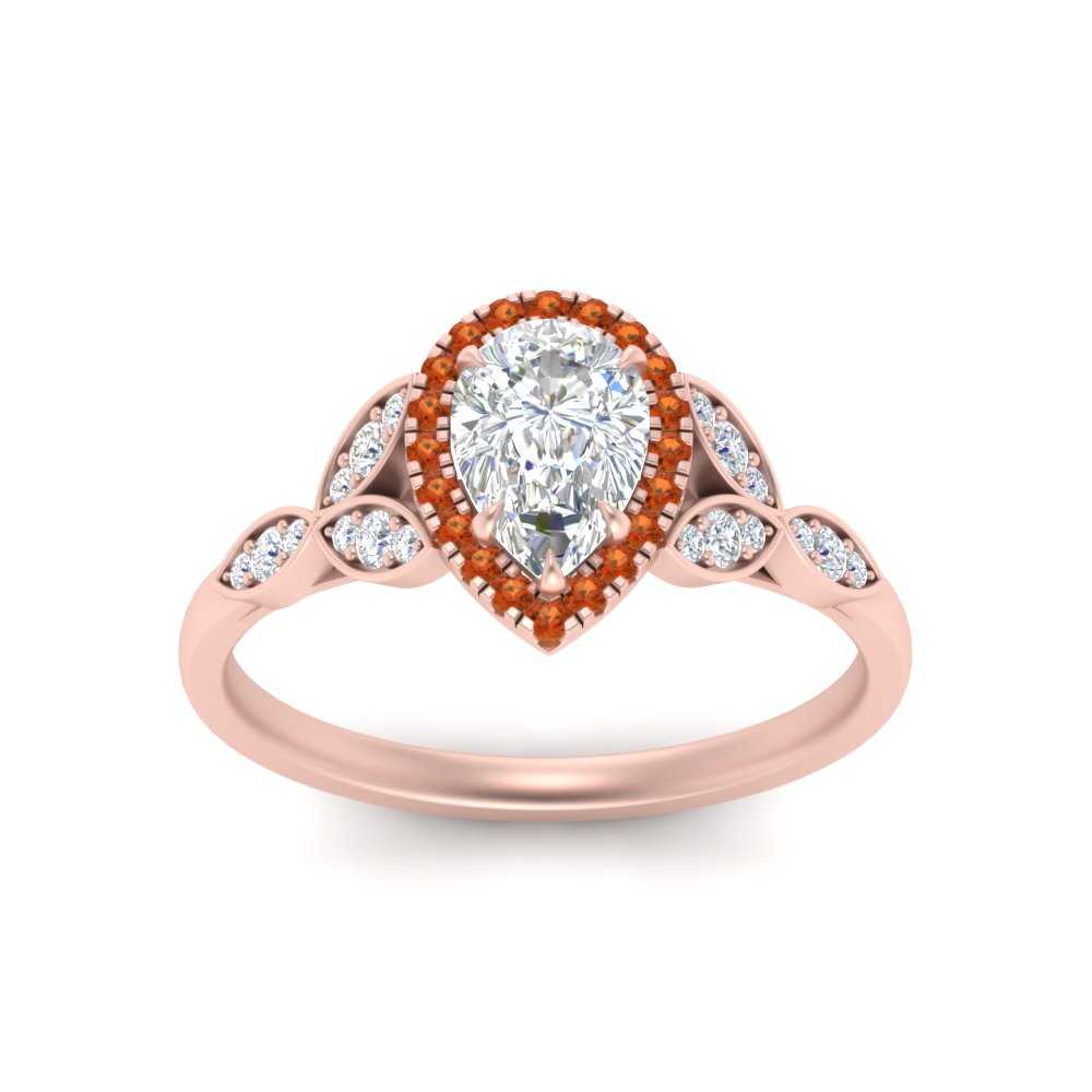 leaves-pear-shaped-halo-diamond-engagement-ring-with-orange-sapphire-in-rose-gold-FD9827PERGSAORANGLE5-NL-RG.jpg?v=1770891269