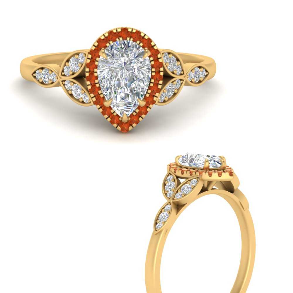 leaves-pear-shaped-halo-diamond-engagement-ring-with-orange-sapphire-in-yellow-gold-FD9827PERGSAORANGLE3-NL-YG.jpg?v=1770891270