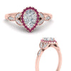 Load image into Gallery viewer, leaves-pear-shaped-halo-diamond-engagement-ring-with-pink-sapphire-in-rose-gold-FD9827PERGSADRPIANGLE3-NL-RG.jpg?v=1770891269