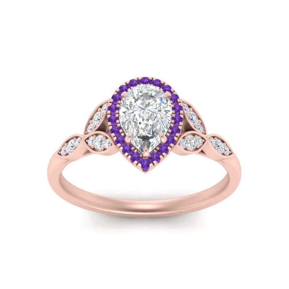 leaves-pear-shaped-halo-diamond-engagement-ring-with-purple-topaz-in-rose-gold-FD9827PERGVITOANGLE5-NL-RG.jpg?v=1770891269