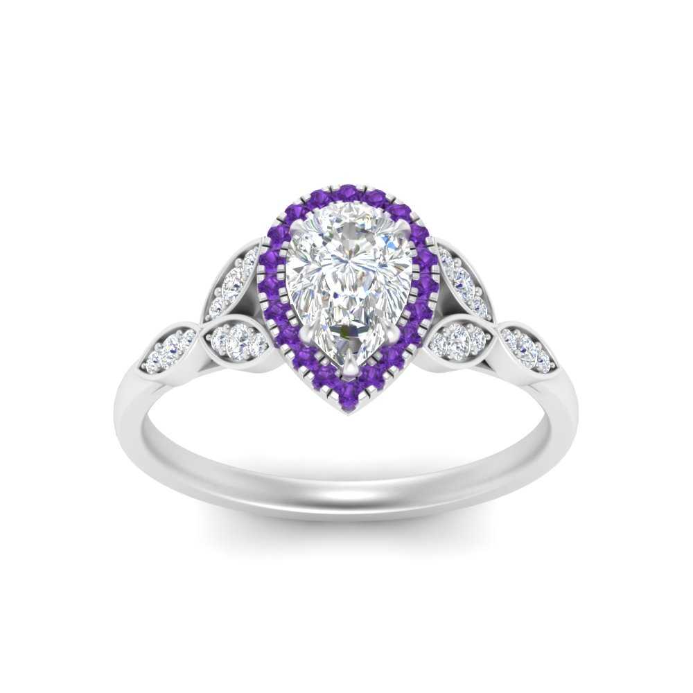 leaves-pear-shaped-halo-diamond-engagement-ring-with-purple-topaz-in-white-gold-FD9827PERGVITOANGLE5-NL-WG.jpg?v=1770891269