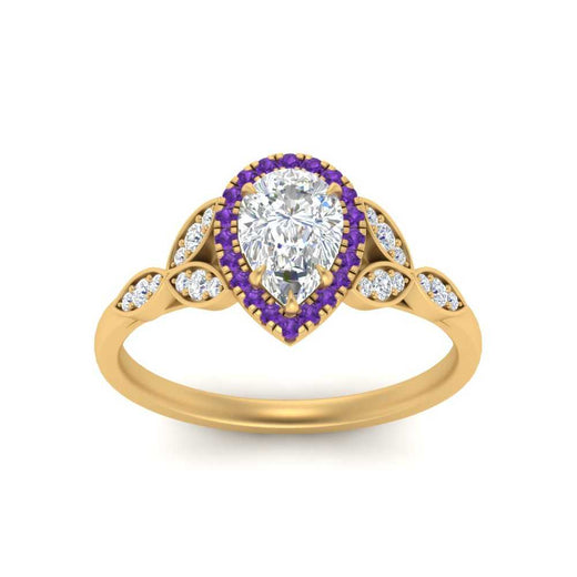 leaves-pear-shaped-halo-diamond-engagement-ring-with-purple-topaz-in-yellow-gold-FD9827PERGVITOANGLE5-NL-YG.jpg?v=1770891270