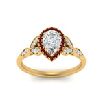 Load image into Gallery viewer, leaves-pear-shaped-halo-diamond-engagement-ring-with-ruby-in-yellow-gold-FD9827PERGRUDRANGLE5-NL-YG.jpg?v=1770891269