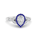 Load image into Gallery viewer, leaves-pear-shaped-halo-diamond-engagement-ring-with-sapphire-in-white-gold-FD9827PERGSABL-NL-WG.jpg?v=1770891269